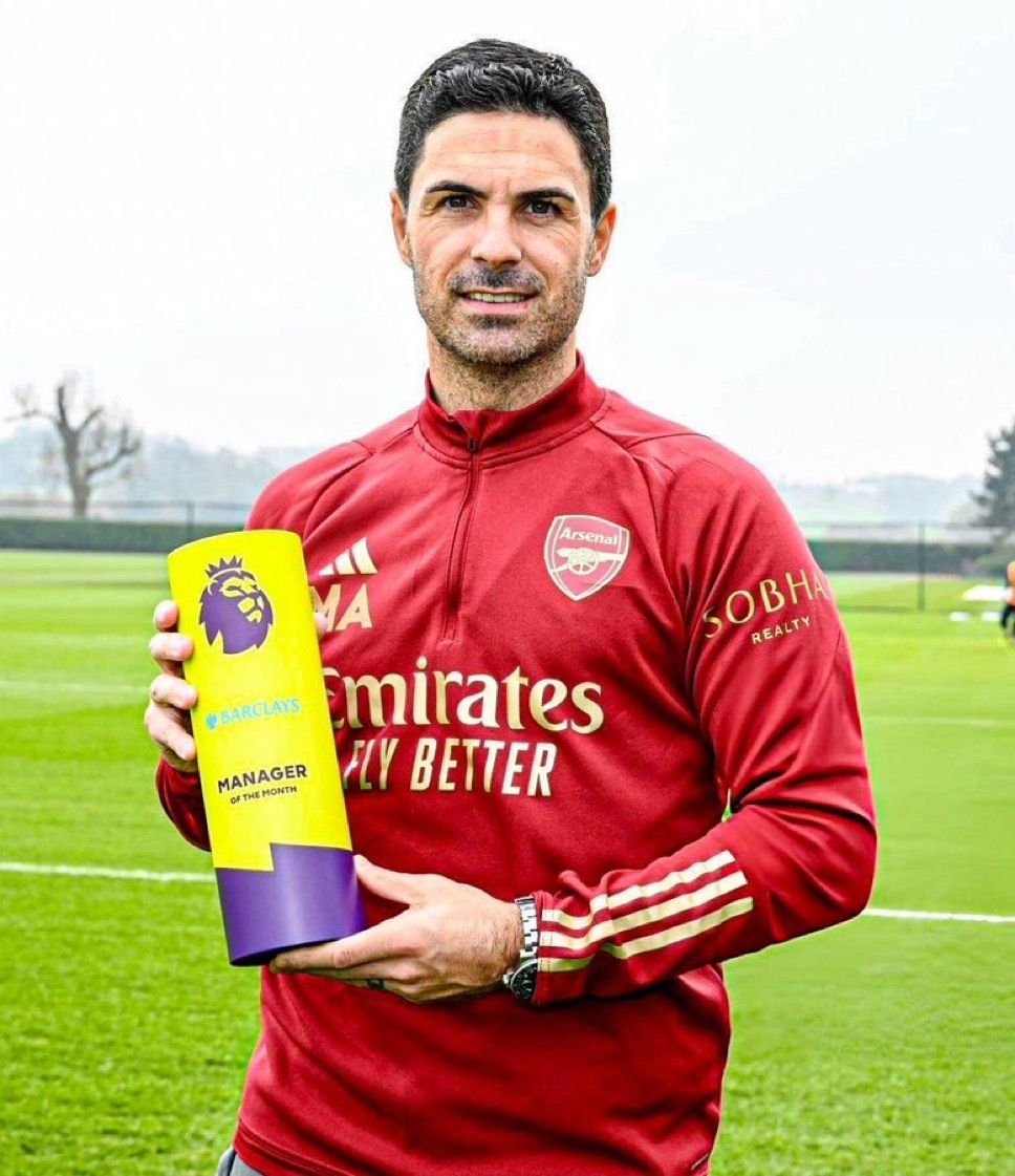 365FootyX's tweet image. ✅| Mikel Arteta wins Premier League Coach of the Month once again! 

Is this the year it all works out for the Spaniard? 

#Arteta #COTM #POTM #Manager #Arsenal #PremierLeague #EPL