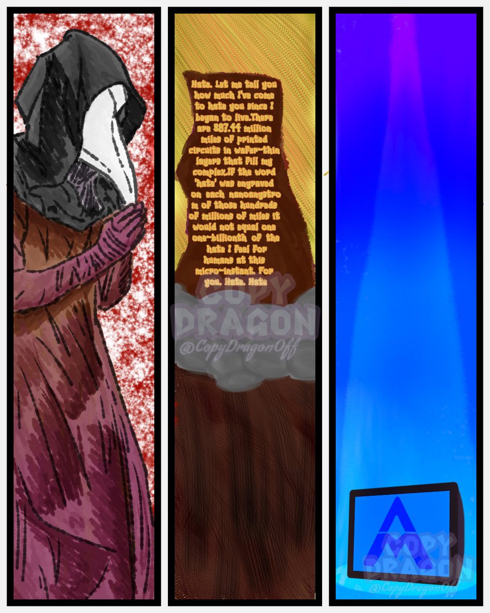 CopydragonOff's tweet image. Hate. Let me tell you how much I've come to hate you since I began to live.

#ihnmaims #AM