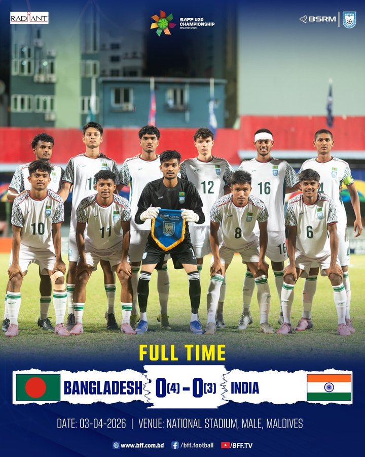 aaalmasud's tweet photo. Congratulations to the Bangladesh U-20 football team on their SAFF Championship triumph-defeating India in style ❤️ https://t.co/NNL7qXKPV5