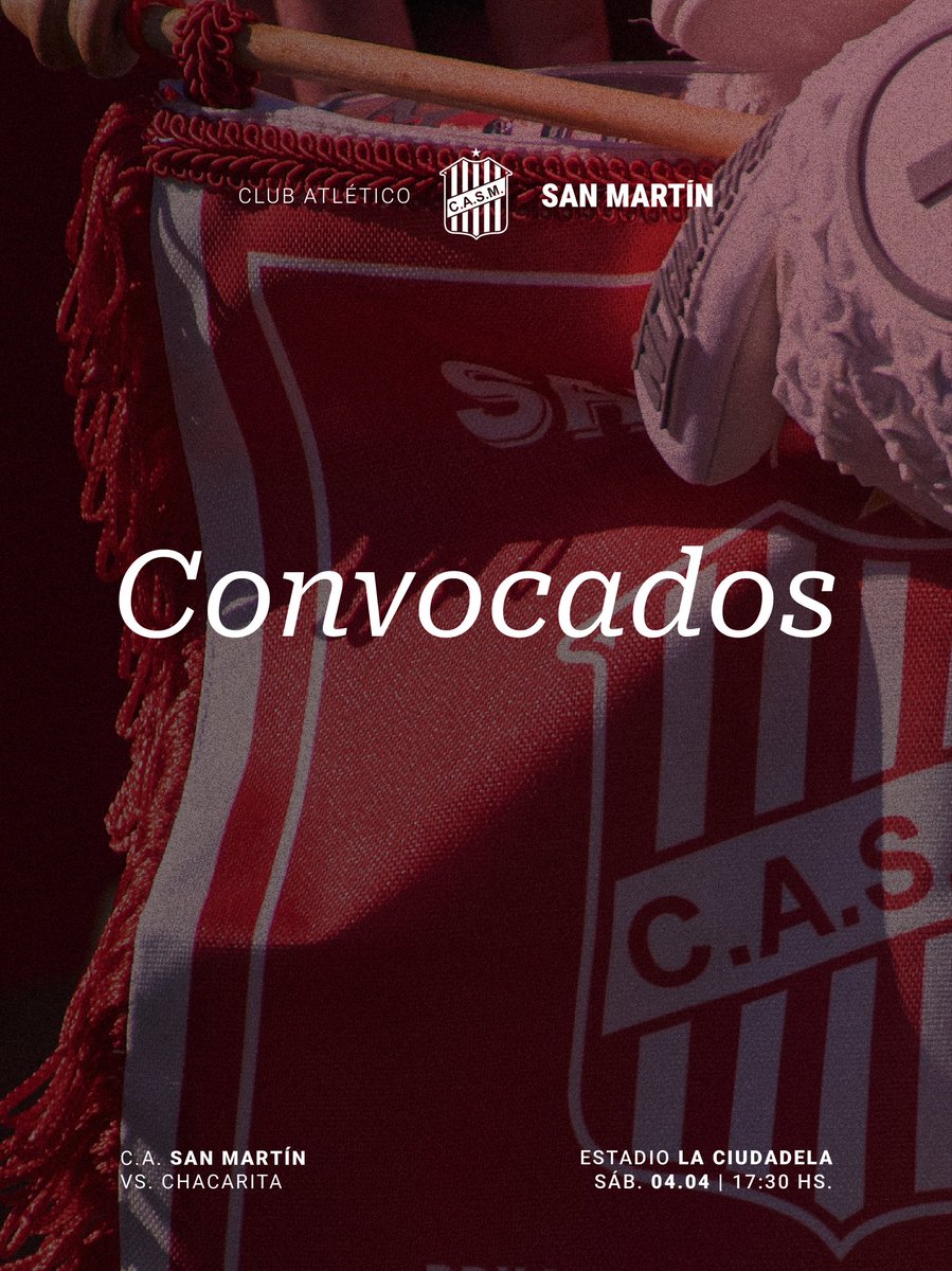 CASMOficial's tweet photo. 🔴⚪️ #PrimeraNacional

Jugadores convocados 🇦🇹

📋 Estos son los elegidos por el DT, Andrés Yllana, para la octava fecha del torneo.

⚽️ #VamosCiudadela https://t.co/GMAw0tJDae