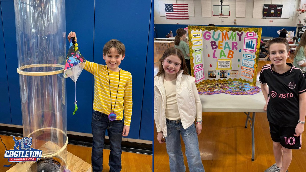 CastletonES's tweet photo. The CES STEM (Science, Technology, Engineering &amp; Math) Fair is always filled with creative, enlightening projects &amp; this year was no exception! This annual event is not a competition, but an opportunity for interested students to share a project with their school community. https://t.co/eyfYSw5vLi