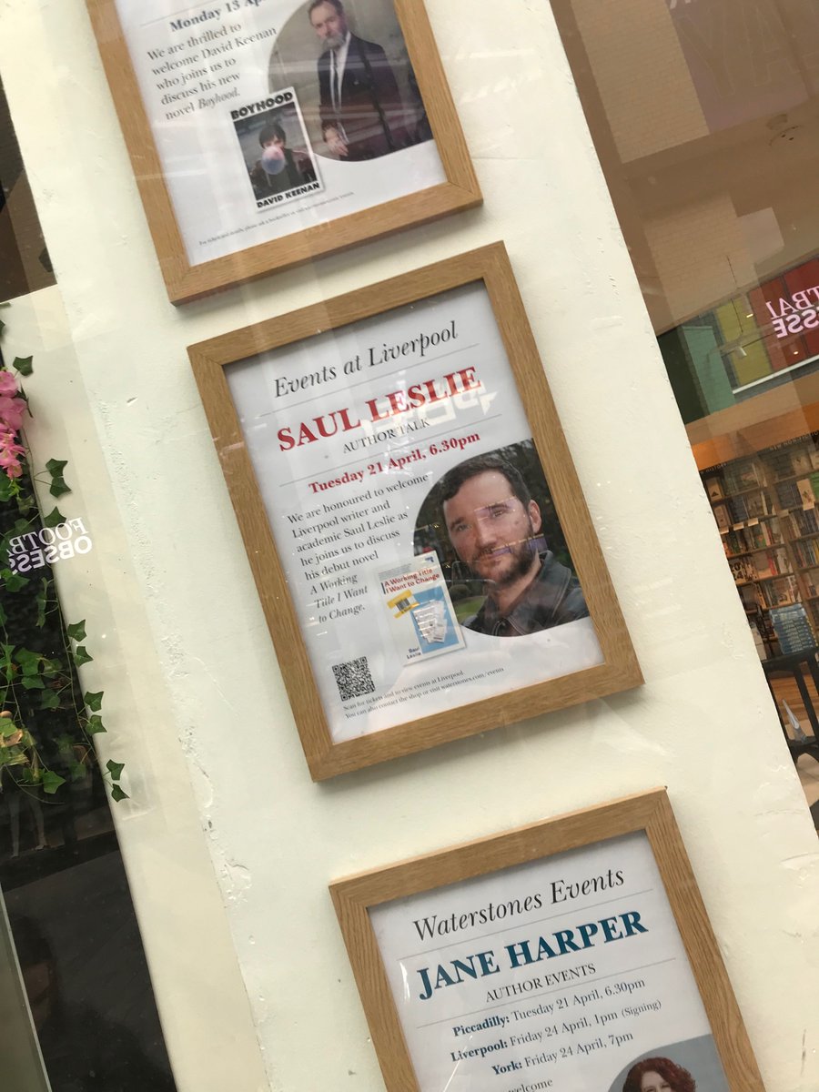 postpost_its's tweet photo. It’s a good Friday. Spotted the Waterstones poster for the Liverpool leg of the book tour. Tickets here: https://t.co/h48vrsCnOp https://t.co/quvLfZ5xc1