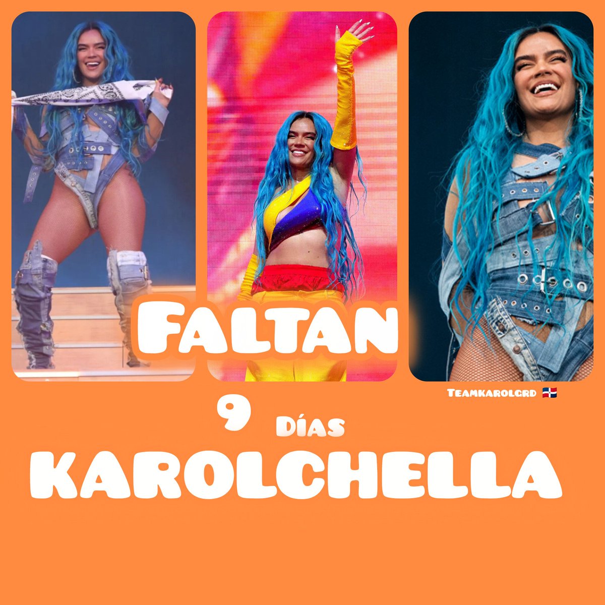 Faltan 9 Días para #karolchella ✨🧡🦜🪇🥰👑.

KAROL G  será La Primera Artista Latina en ser Headliner en Coachella ✨.