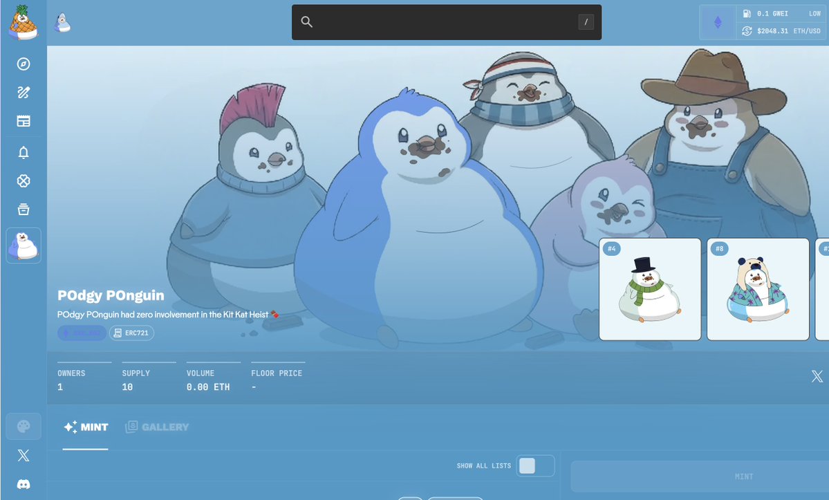 POdgy POnguins 🍫 | Mint is Live tweet media