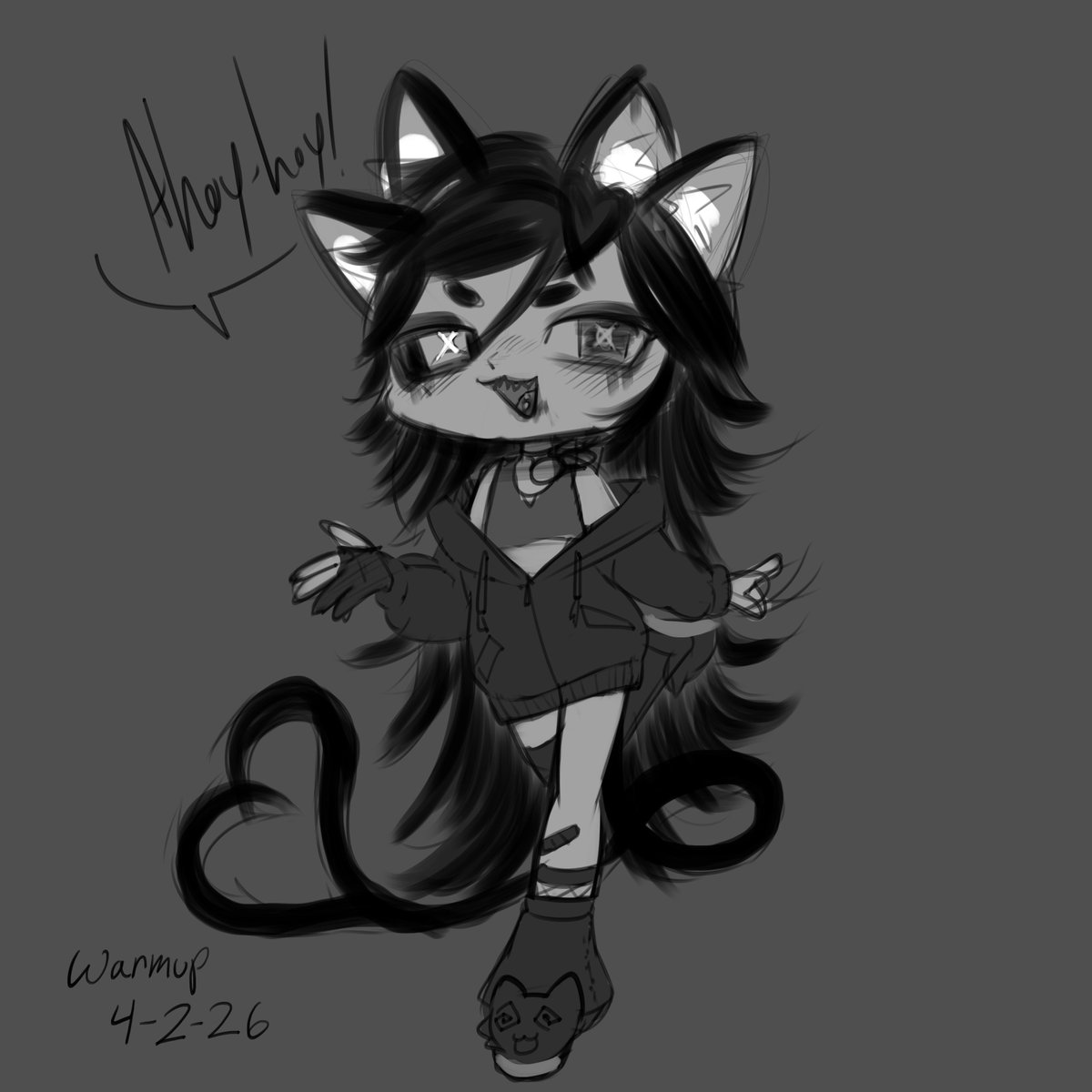 StressedAF's tweet photo. Warmup sketch 🖤🐈‍⬛ https://t.co/8SuOMQAnRZ