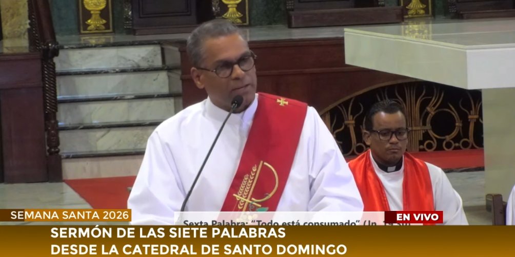 cdn37's tweet image. #AhoraMismo. – Inicia la sexta palabra del Sermón de las Siete Palabras: "Todo está consumado."

► Puede verlo en vivo aquí: cdn.com.do/envivo/

Amplía esta y otras informaciones en nuestra página web: cdn.com.do

#CDN #CDN37 #Nacionales #EnVivo