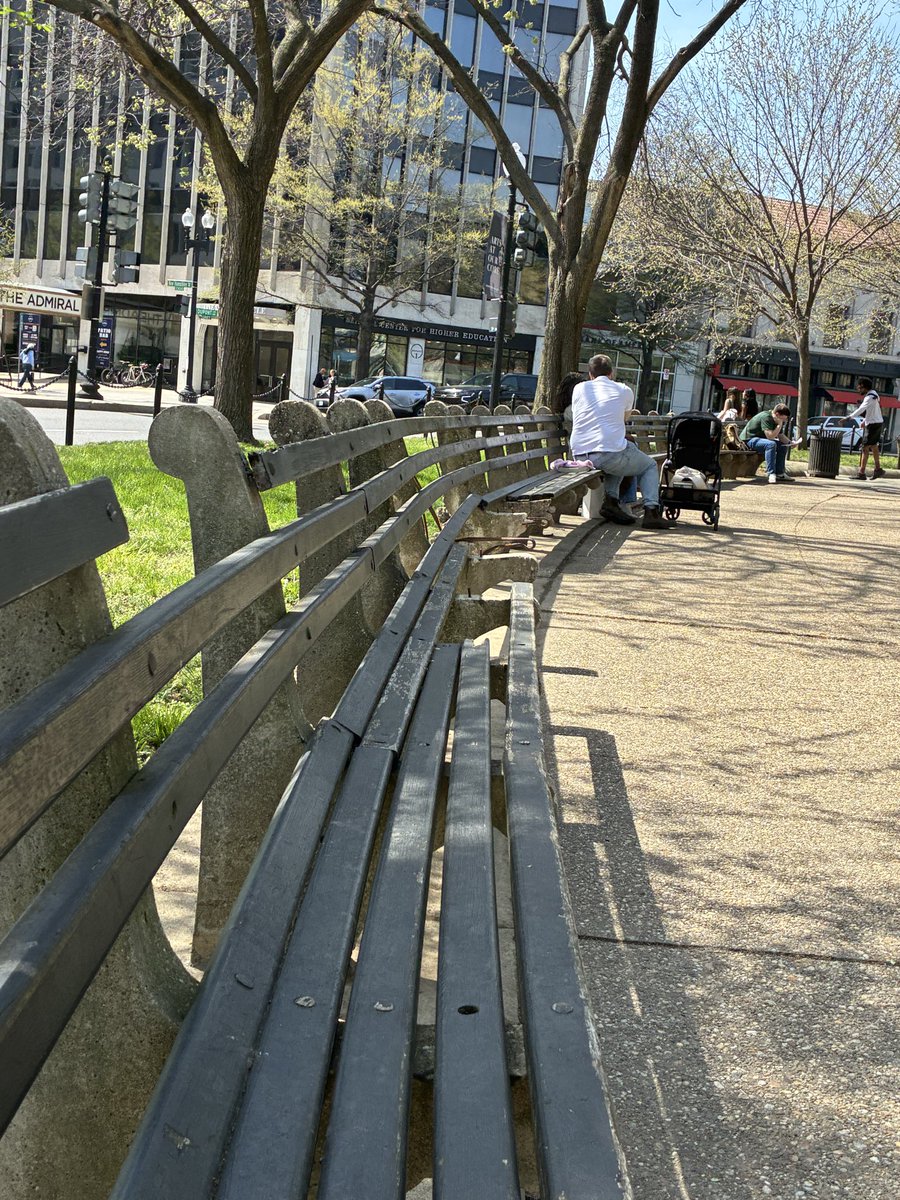 logan circle closed all spring for repairs, meanwhile, the benches in dupont circle…