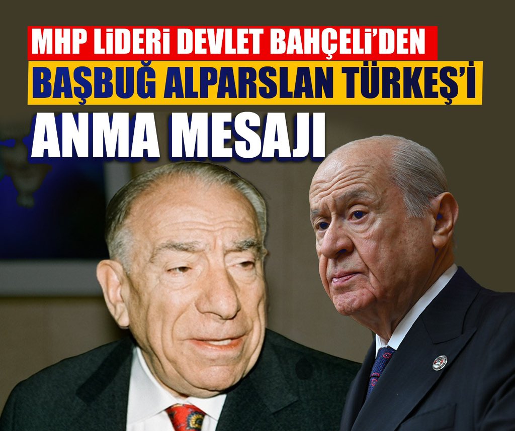 MHP Lideri Devlet Bahçeli, Başbuğ Alparslan Türkeş’i vefatının 29. yıl dönümünde andı: Yaktığı meşale hiç sönmeyecek

turkgun.com/gundem/mhp-lid…