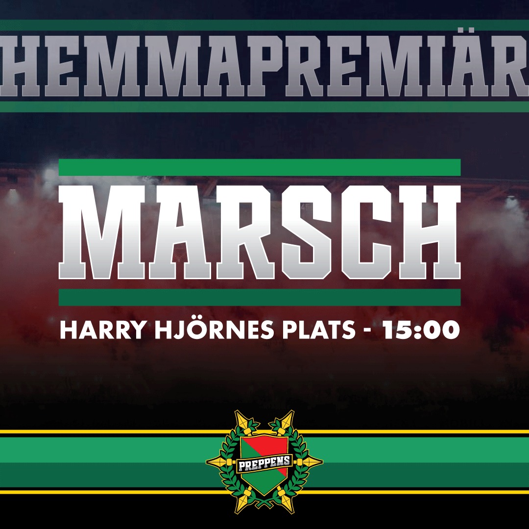 Ses på måndag! Marsch från Harry Hjörnes plats 15:00!