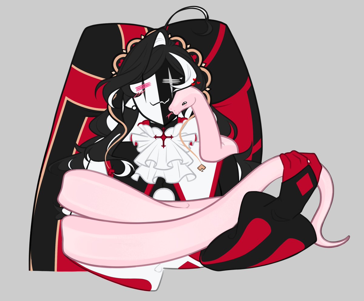 I dreamt that I had a very affectionate pink snake it was so adorable that I wanted to draw it