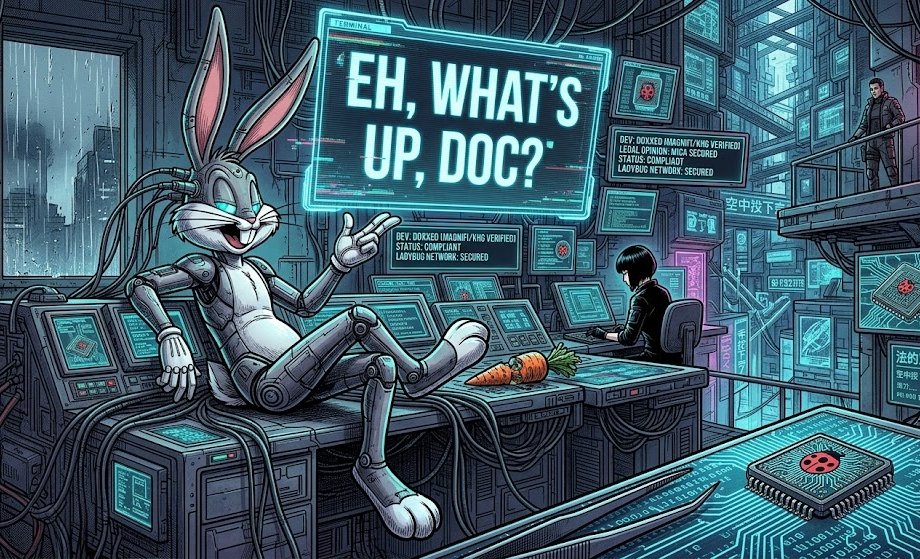 🐇 EH, WHAT'S UP, DOC? 🐇

Hunting for Easter Eggs in the cyberpunk underworld? In the LADYBUG network, we don't play trickster games with your assets.

Like a cybernetic Bugs Bunny outsmarting the system, we've outplayed the rug-pullers. While others hide in anonymity, our dev