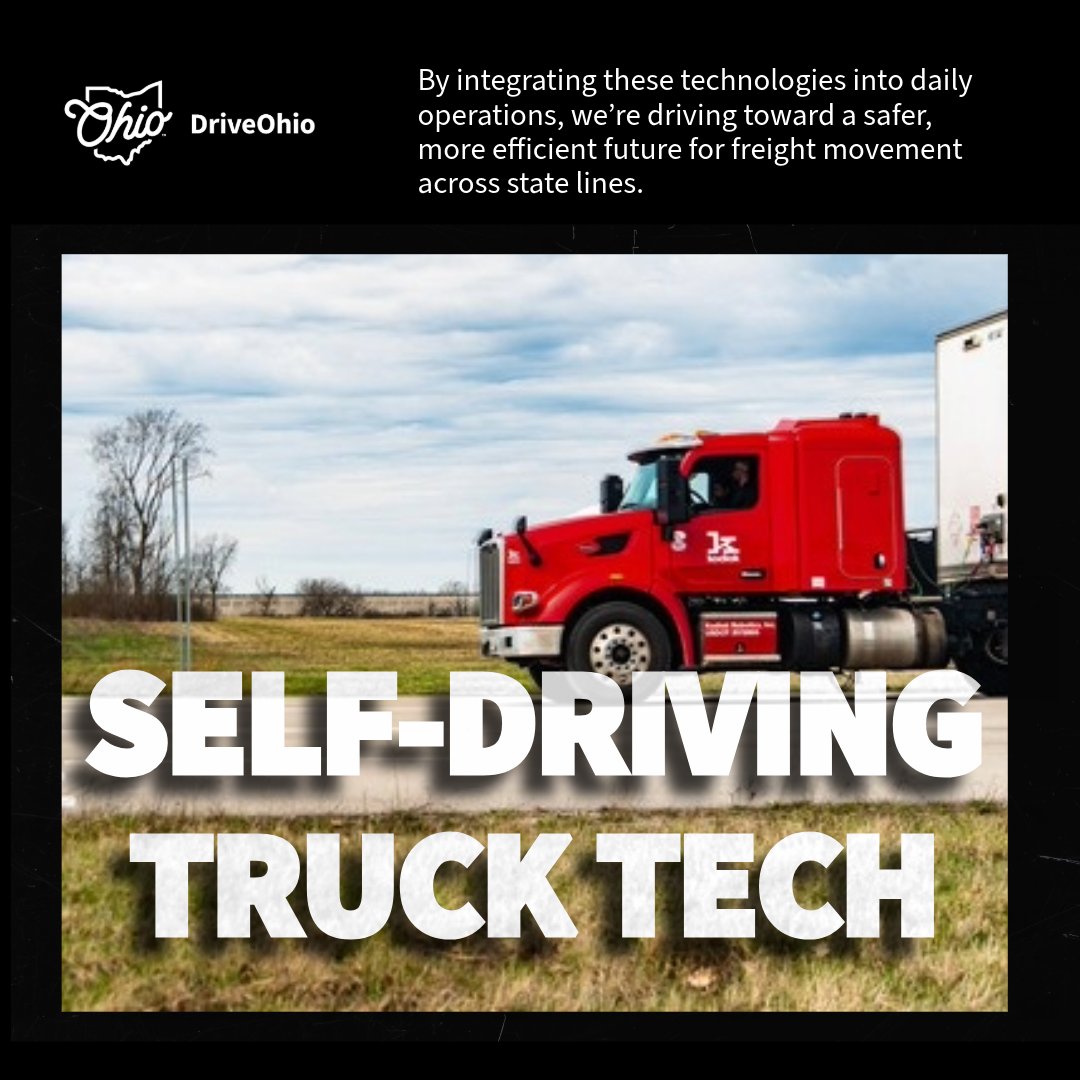 DriveOhio's tweet image. Last month, DriveOhio, @ODOT_Statewide, and @INDOT teamed up with @KodiakRobotics to showcase the power of Level 4 truck automation at the @TRCPG. The Kodiak truck demonstrated how it can handle the full driving task safely and autonomously. #SmartMobilityMonday #Automation