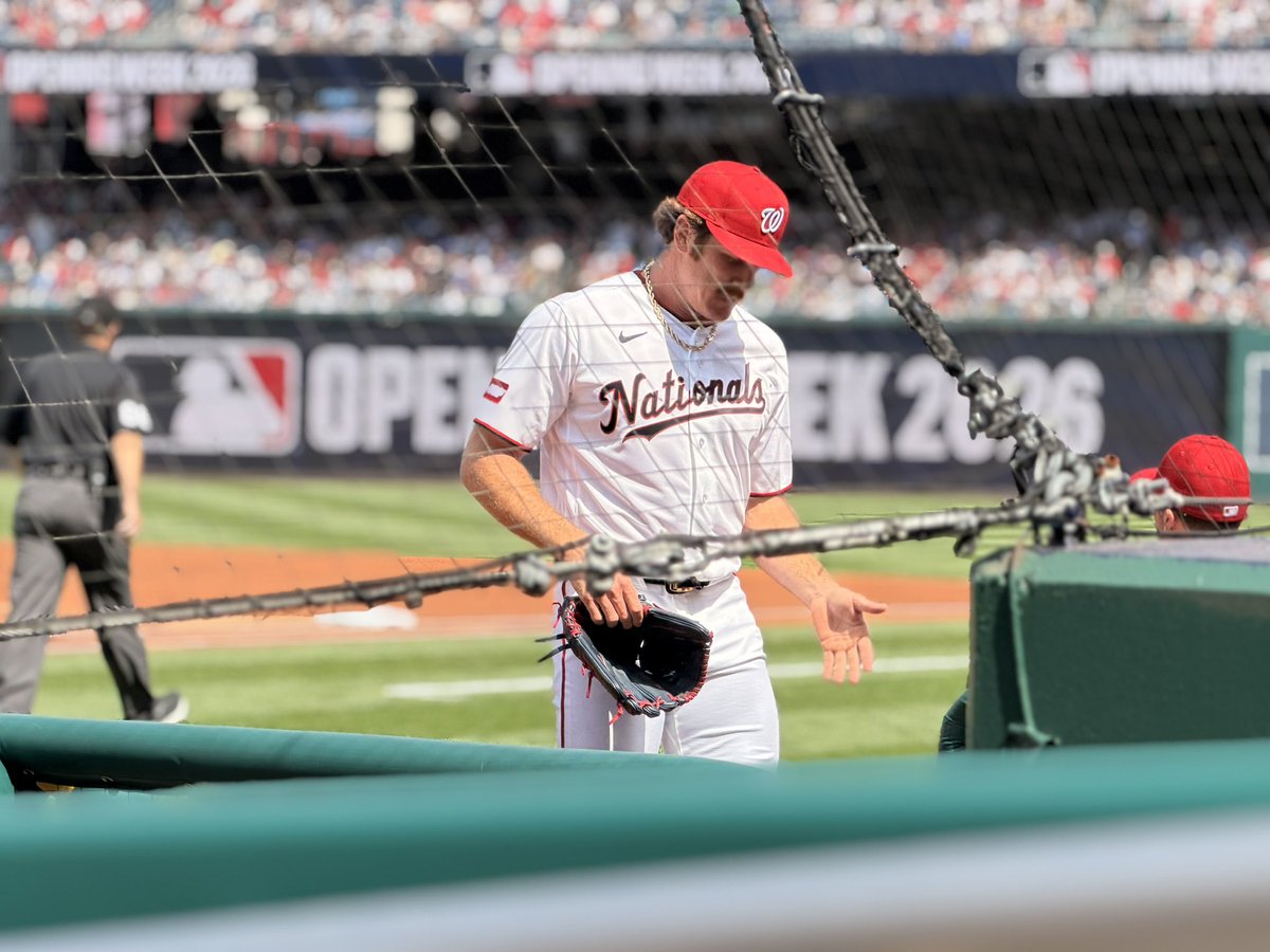 RyanShenker's tweet image. Miles Mikolas just made unfortunate #Nationals history.

He’s allowed the most earned runs in a single outing in franchise history, and it came on home #OpeningDay. 

@TheNatsReport