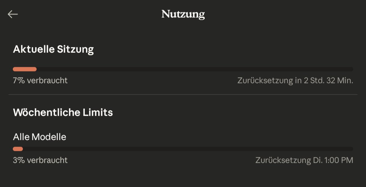 Der_Fuddler's tweet photo. @Steff81 @lydiahallie @claudeai Ich sitze seit 2 Std. am PC und lasse Claude arbeiten. Aktuell nur Sonnet. Letzten 2 Wochen nur mit opus gearbeitet, 12 Std. jeden Tag. SaaS bauen, code schreiben, hunderte Webseiten Texte erstellen, lange Handover, Lastenhefte und detaillierte Prompts von chatgpt. Nie Probleme! https://t.co/0YtI4MRxs7