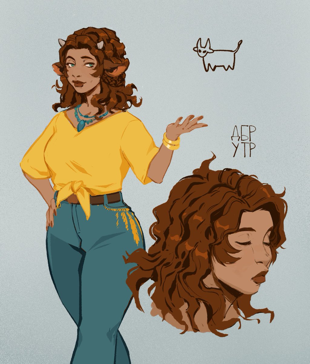GreenyDye's tweet photo. Lou (Hathor), #CityofMist character https://t.co/Z2b014SyZg
