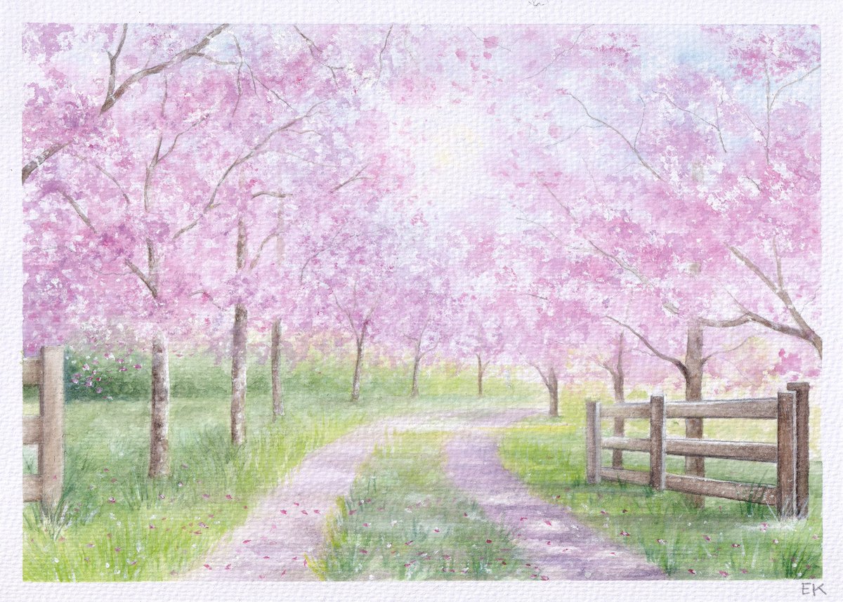 Cannelle2134721's tweet image. #Aquarelle #Watercolor #Printemps #Spring
