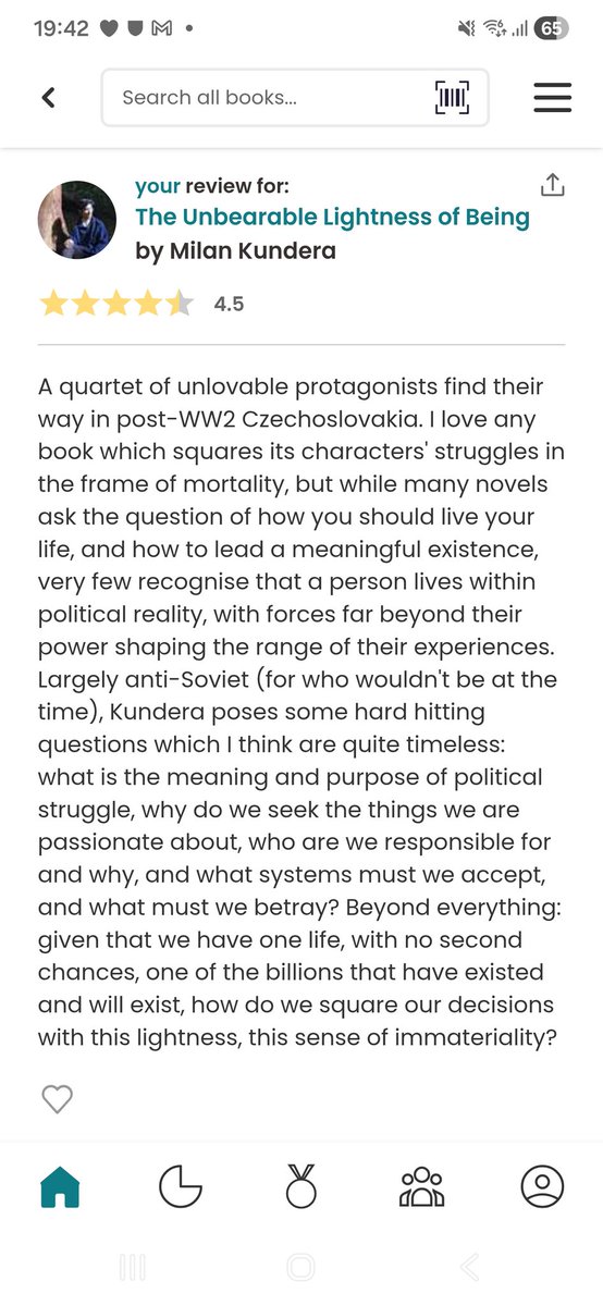 shainreads's tweet photo. Mini-review of The Unbearable Lightness of Being (4.5/5) https://t.co/QdHFOHdajy