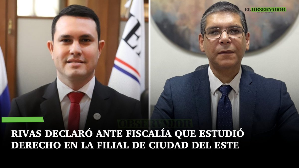 🟩El senador Hernán Rivas, el 27 de marzo del año pasado, declaró ante el Ministerio Público y aseguró que estudió Derecho en la filial de Ciudad del Este, de la Universidad Sudamericana. Sin embargo, para la Fiscalía esto es imposible, debido a que el legislador vivía en Tomás