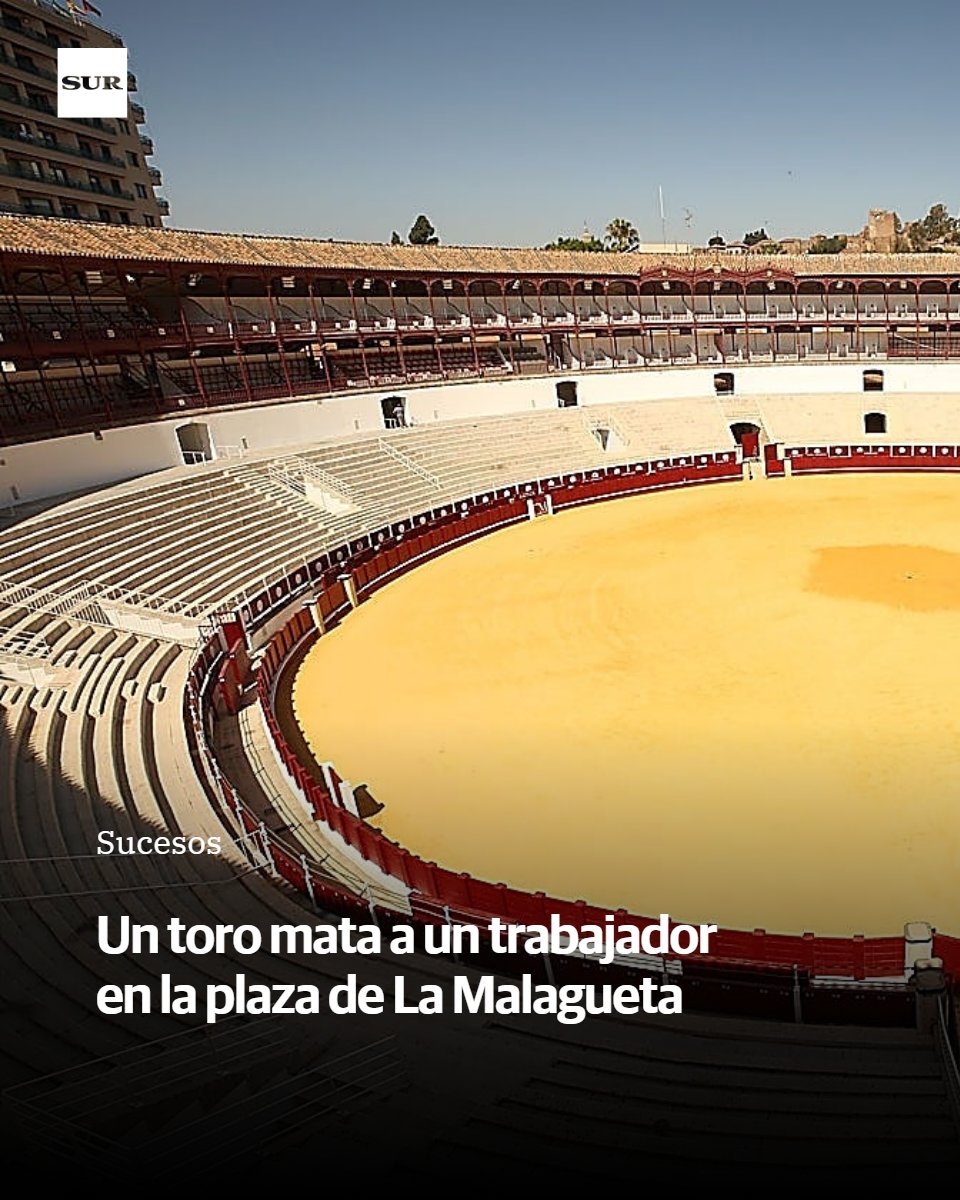 DiarioSUR's tweet photo. Un toro mata a un trabajador en la plaza de La Malagueta https://t.co/CYaJPcbuQL