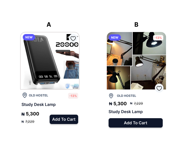 malemobed's tweet photo. i came up with two different designs for the product, which one do you think is better A or B? https://t.co/mIHqUnSHhZ