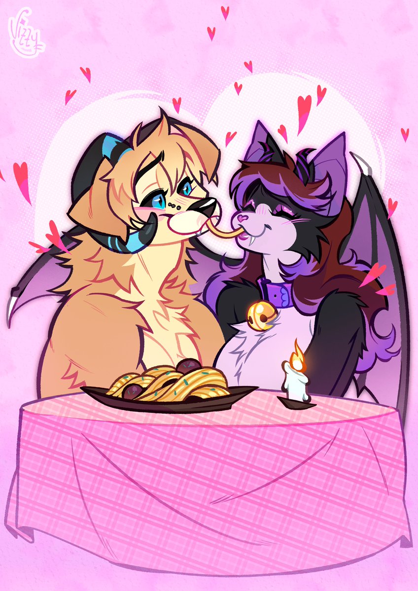 vizzyinks's tweet image. "YCH PASTA LOVE" from Valentines Day for the awesome @ MariPapillon on Telegram ! (〃￣︶￣)人(￣︶￣〃) #valentinesday #fursona