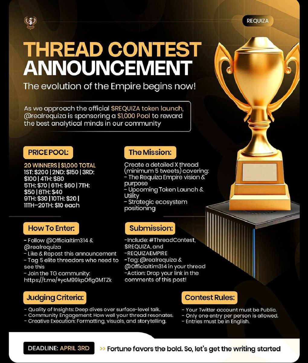 NeuroNomad7's tweet image. Tweet 1/7 🚨
The future of digital ecosystems is evolving fast and @realrequiza is stepping in with a bold vision. 🌐

Let’s break down what Requiza Empire is building and why it matters 👇
#ThreadContest $REQUIZA #REQUIZAEMPIRE

---