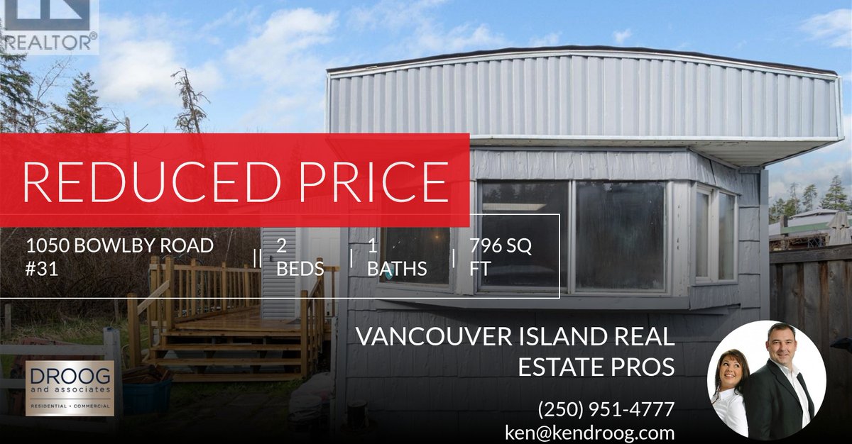 virepros's tweet photo. 📍 Reduced Price 📍 This recently reduced home at 1050 Bowlby Road #31 in Errington won't last long, so, don't wait to set up a showing! Reach out here or at (250) 951-4777 for more information! https://t.co/3FS3fpuL0j https://t.co/iUyhvBgglG