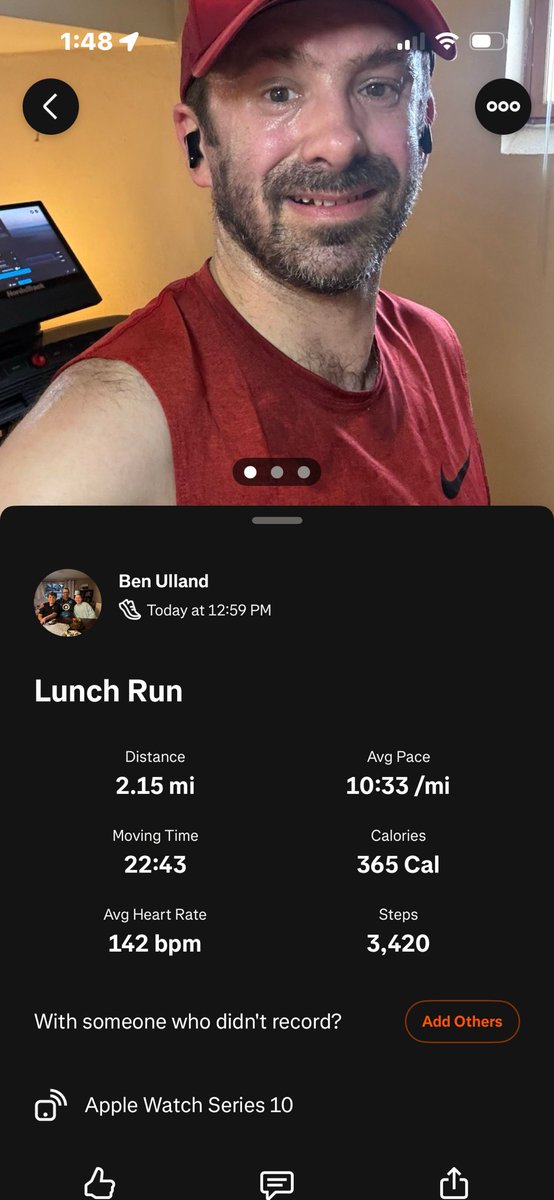 AgentUlland's tweet photo. #WorkoutFriday
Got a full body workout in today then worked on cardio on the treadmill. I did over 2.2 miles with #ifit trainer #caseygilbertifit 
Make sure you get your exercise or activity in to clear your mind 
💪 🏃‍♂️ 😎👏🔥 https://t.co/IYJe3uGAxh