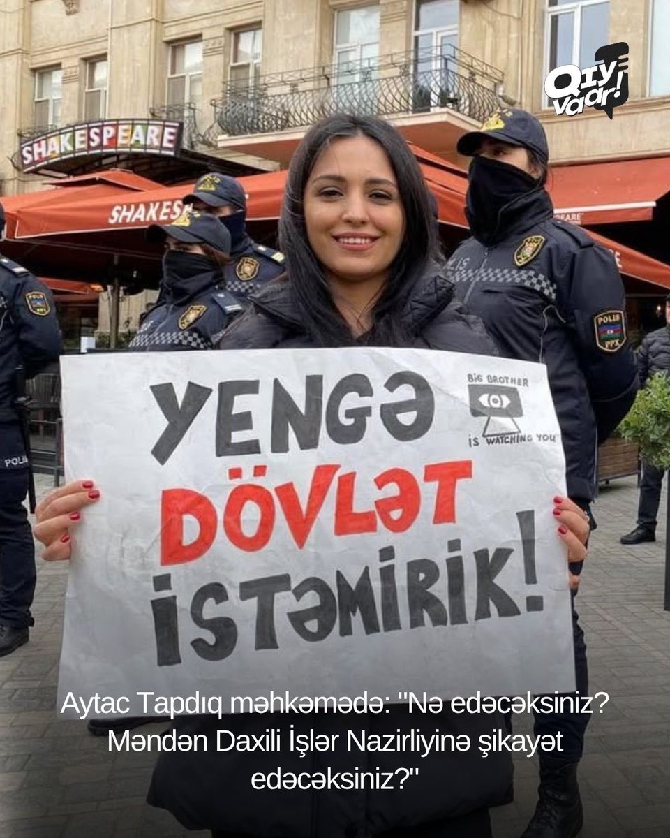 Aprelin 3-də Bakı Ağır Cinayətlər Məhkəməsində hakim Aytən Əliyevanın sədrliyi ilə “Meydan TV işi” üzrə növbəti məhkəmə prosesi keçirilib. 

Ətraflı oxu: qiyvaar.org/aytac-tapdiq-i…