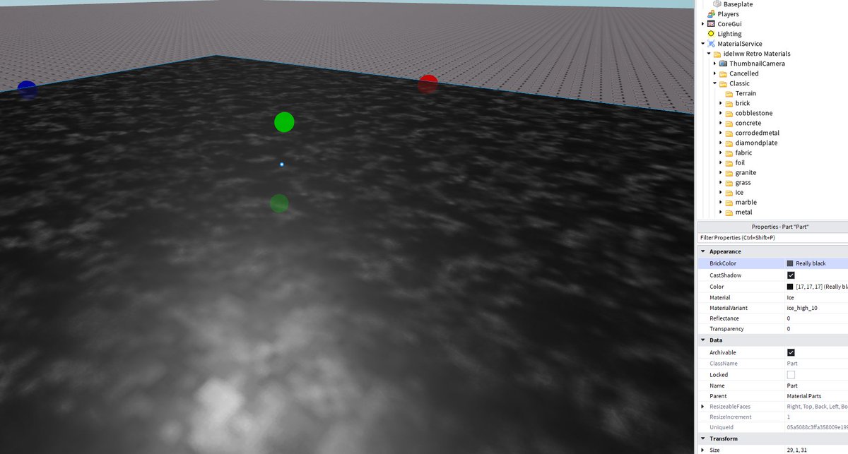 idelww's tweet photo. #robloxdev #roblox #robloxretro #rtc update:
grass &amp; ice now work just like they were supposed to! https://t.co/2rBq6z9hpR