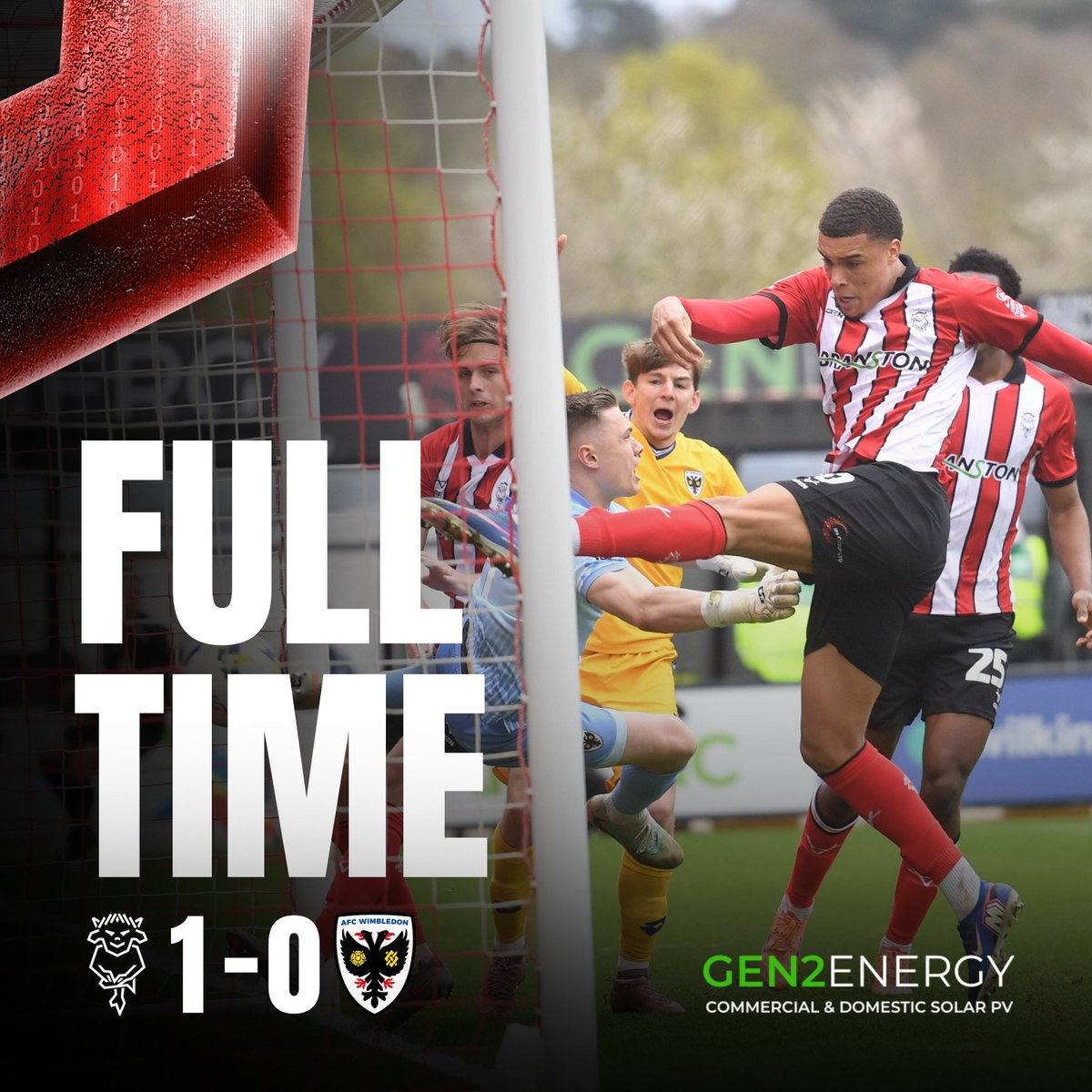 😮‍💨 RYAN ONÉ. MINUTO 88. TRES PUNTOS.
Lincoln City no se rinde nunca. Un gol sobre el final liquida a AFC Wimbledon y los Imps siguen mandando en la Liga.
87 puntos. 10 de ventaja sobre Cardiff. . 🔴⚫
#LincolnCity #Imps #LeagueOne
<a href="/LincolnCity_FC/">Lincoln City FC 🇺🇦</a>