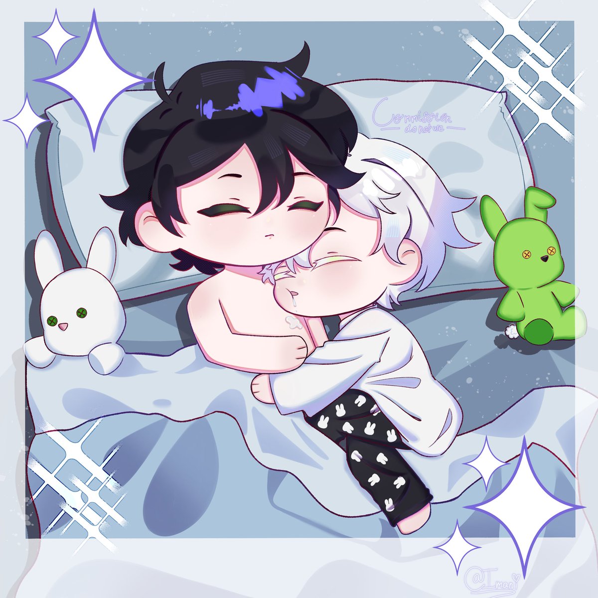 c⟡mmissi⟡n for <a href="/mastr0funlockin/">Aru Graves</a>! i did my first yume art for them 🥹

this is also my first time someone ordered add-ons! i think it turned out cute, what do you think? 👀✨
⟡
#VGenComm #VGenComms #arttwt #artmoots #digitalart #chibi