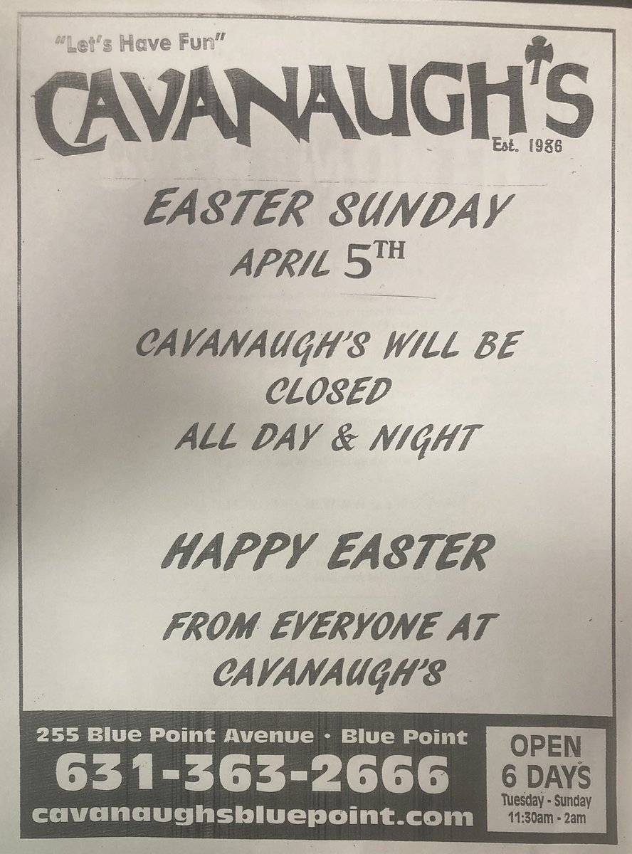 CavanaughsPub's tweet image. Friday Night Dinner Specials, Kitchen Serving Dinner, Appetizers &amp;amp; To Go’s Till 9:30pm. #Bayport #BluePoint #cavanaughs #Steaks #BudLight