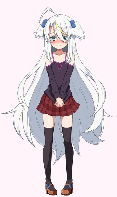 全身絵の練習で描いた白狼ましろちゃん

#はくらーと 