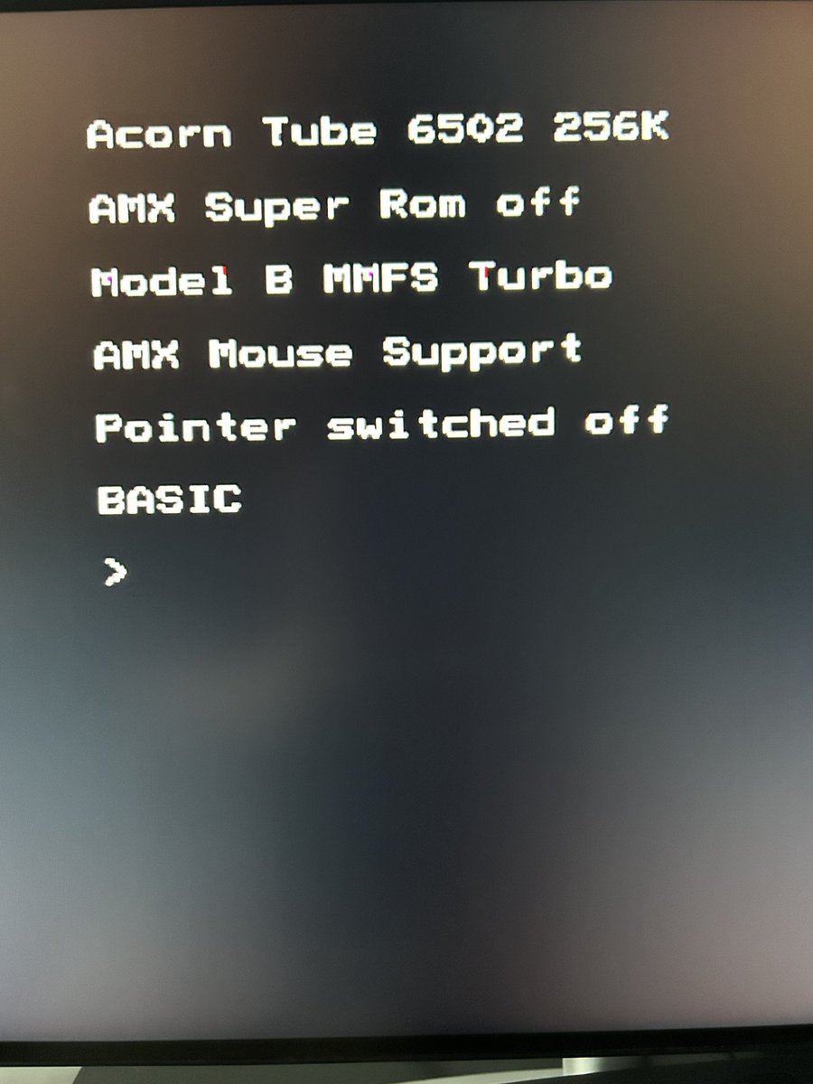 VirtualJames's tweet photo. Had fun tinkering with this BBC Micro today. These pitube co-processors really pack a punch! #bbcmicro https://t.co/hAJR1UuhjP
