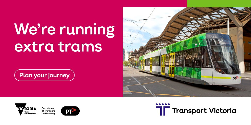 yarratrams's tweet photo. Heading to Parkville today for the 38th Australian Sikh Games? We’ve got extra trams to get you to and from the big event!
Details: https://t.co/qTF6Q4WRWu
Plan your journey https://t.co/TXiiaUZGtV
#PTV #SikhGames https://t.co/Ww4BNqM9Zm