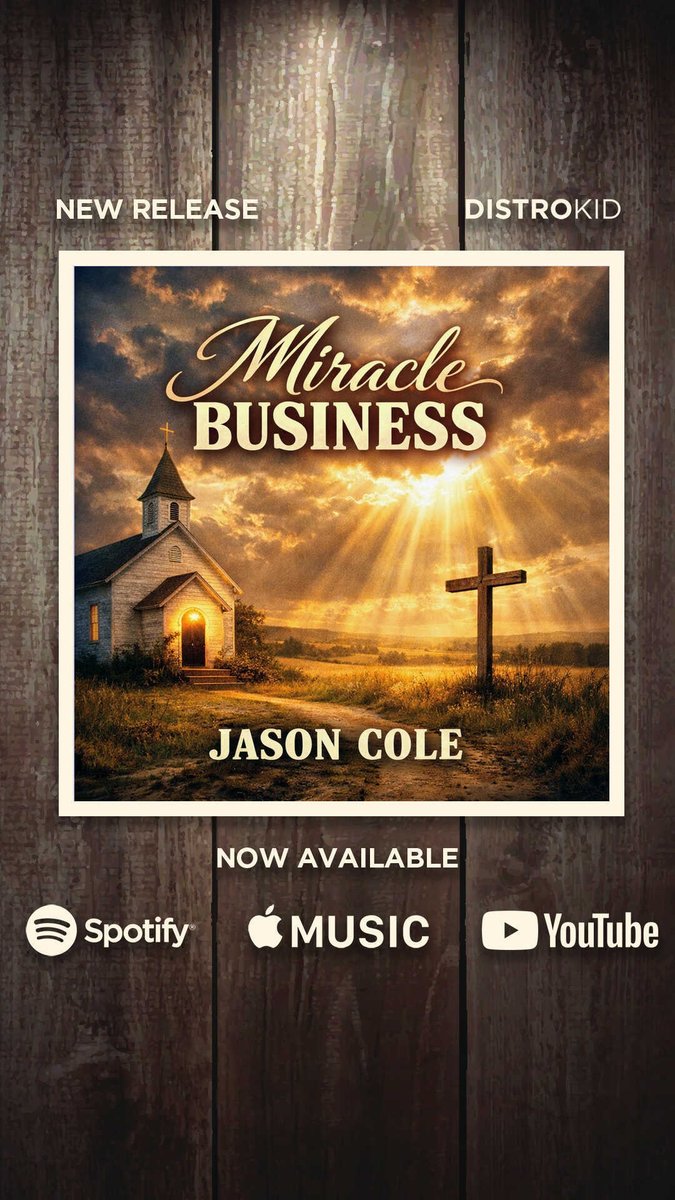 jbcole70's tweet photo. Stream, save, and share my new single "Miracle Business" everywhere today! Bigtime thanks to Josh Bright Productions, who produced the track. God reigns! 

Stream NOW! https://t.co/PLMJ73TZ23

#Spotify #AppleMusic #YouTubeMusic
#OriginalSong #JasonColeMusic https://t.co/lsvXUw5AmZ