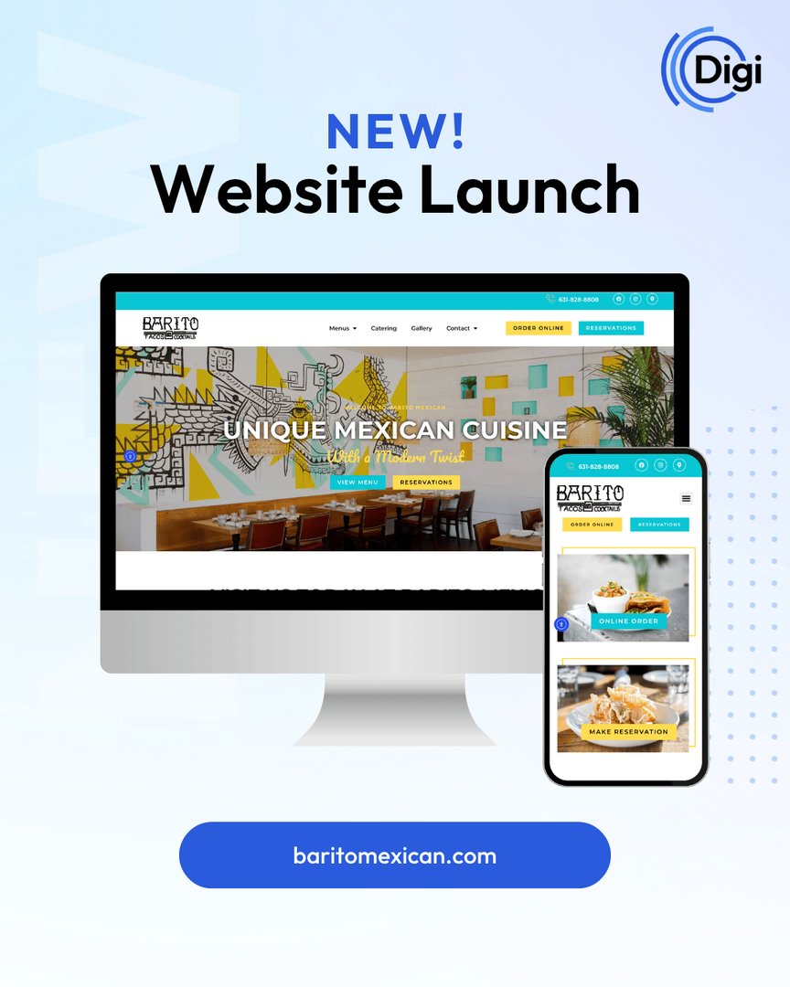 digispheremkt's tweet photo. We just launched a new site for Barito Mexican! For restaurants, a mobile-friendly site is the key to a great first impression and an easy customer experience.

Let’s build a site that works for you.

(941) 803-4141 | https://t.co/KapgNGXFK0

#WebsiteDesign #DigiSphereMarketing https://t.co/AG0y95xVyD
