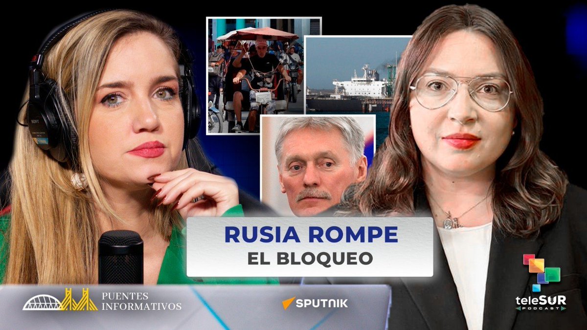teleSURtv's tweet image. #Rusia desafía a #EEUU y envía 100 mil toneladas de petróleo a #Cuba. El Kremlin reitera su compromiso con la isla. #México y #Uruguay también extienden su mano solidaria. Análisis completo en #PuentesInformativos.

Conoce más:  youtube.com/watch?v=vlj-J8…