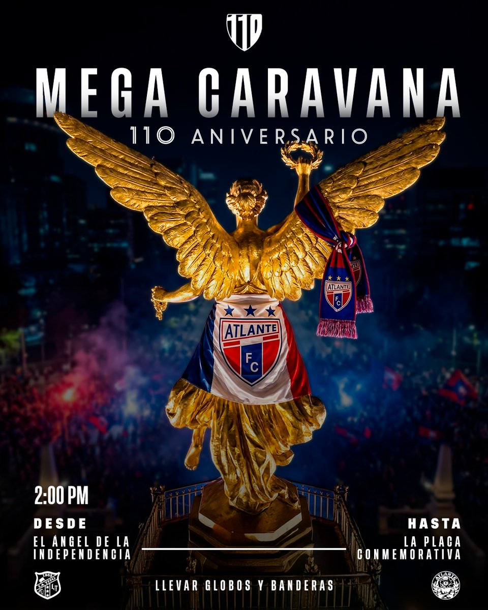 110 años de historia no se explican… se sienten y se defienden juntos.
Este 18 de abril la gran familia azulgrana tomará las calles de la ciudad para celebrar el 110 aniversario del Atlante.