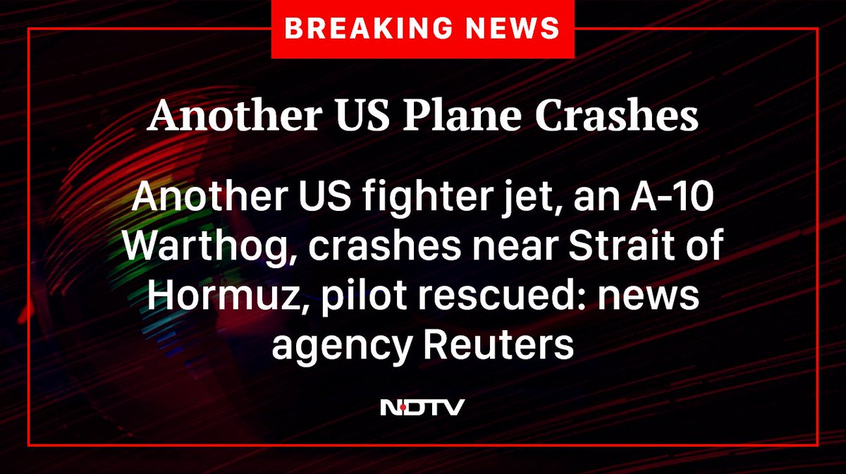 ndtv's tweet photo. #IranIsraelWar #USJet https://t.co/k3uE4OR6Ix