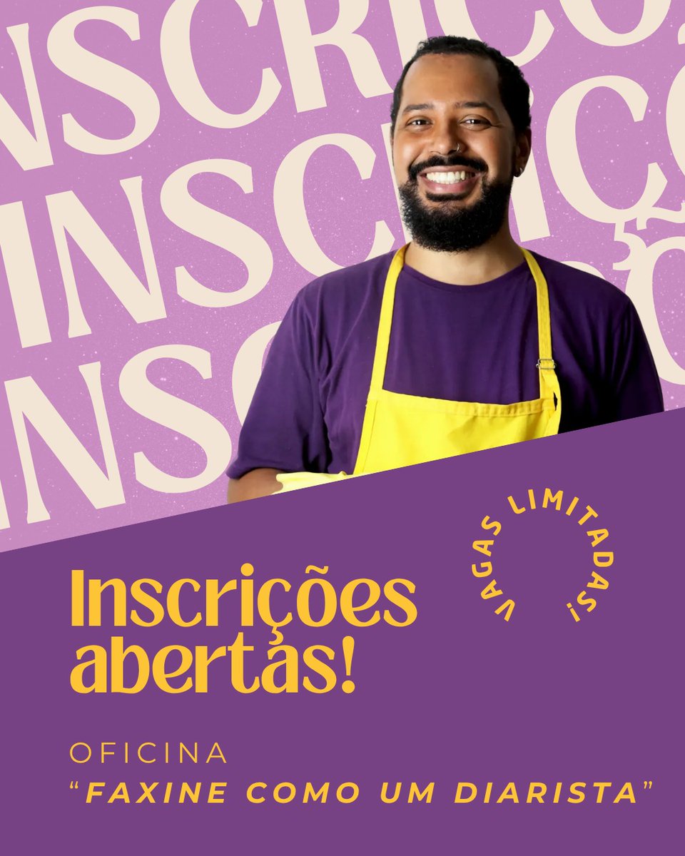 homemdiarista's tweet photo. Quem nunca se perdeu limpando a própria casa? 😪
​Resumi meus 6 anos de experiência na limpeza em uma imersão online!🧤💜

​Será uma turma de apenas 20 alunos para eu conseguir tirar as dúvidas de todos de perto.

​Link da matrícula: https://t.co/w5ofJtpnTS https://t.co/aF8Rf1Frkv