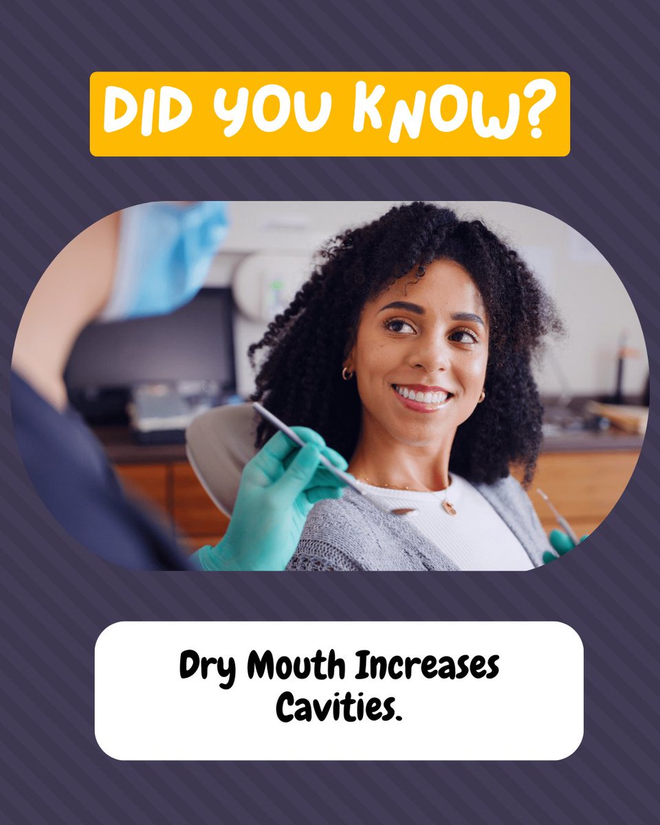 DrPinkner's tweet photo. Did you know saliva helps protect your teeth? Without enough of it, dry mouth can lead to cavities and gum disease. https://t.co/0g8BEDiSGR