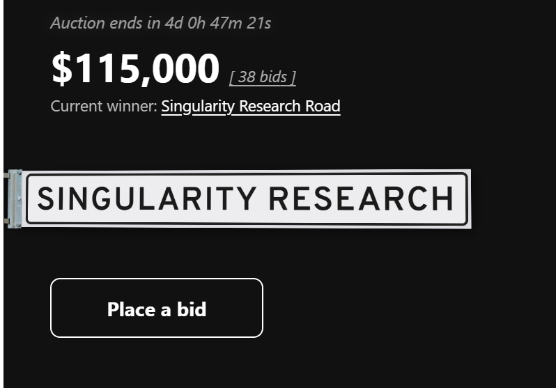 SingularityRes's tweet photo. Lets make Singularity Research Big Again!

Im not sure how often would you get an oppertunity to name a street after your work in San Francisco

Couldnt miss the oppertunity https://t.co/WB1xv1mnTw