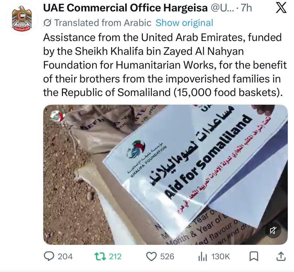 jimcaleguray's tweet photo. Dawlada Imaraadka ayaa markii u horeeysay isticmaashay magaca Jamhuuriyadda Somaliland iyagoo kaalmo usoo gudbiyey Somalialnd ✅ https://t.co/yUO0TlXUN2