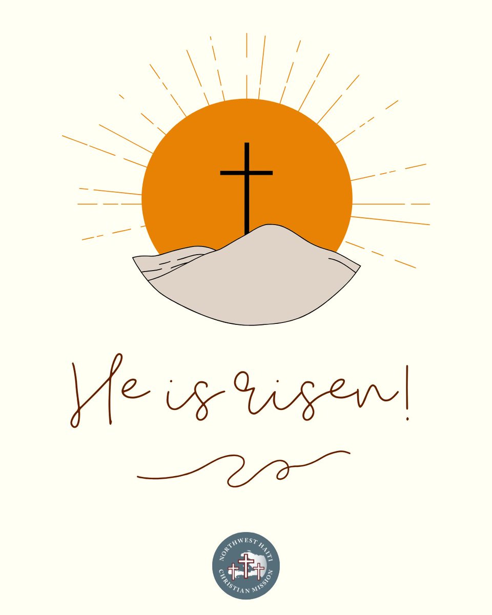 NWHCM's tweet photo. The cross was not the end of the story.

Today, we celebrate an empty tomb, a risen Savior, and a hope that never fades.

He is risen! Happy Easter. ✝️☀️ https://t.co/VhpXv76lP9