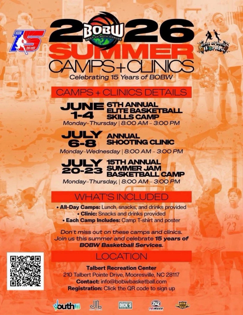 BobwElite's tweet photo. SIGN UPS OPEN

BOBW Summer Camps live. Ages 6–16.

June 1–4
July 6–8
July 20–23

Register:
https://t.co/Ygn6ZPDboH

15 years strong. The work matters.

#bobw https://t.co/GZMfHKpin7