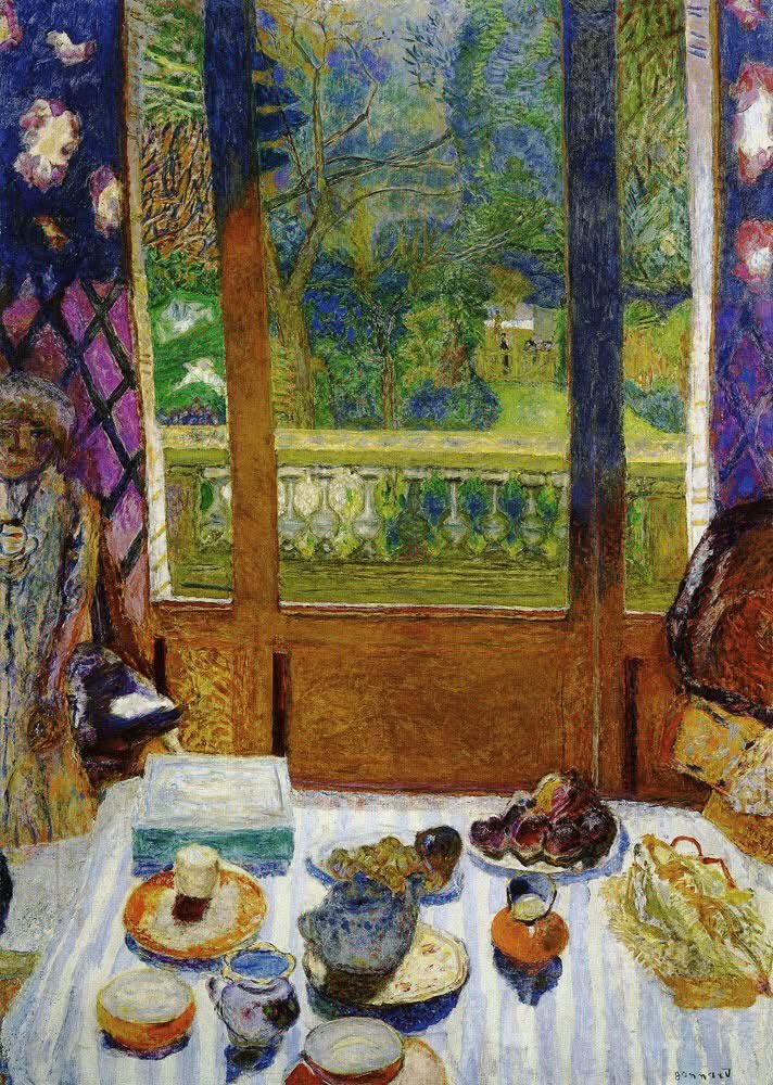 olgatuleninova's tweet photo. Pierre Bonnard (1867-1947), Dining Room Overlooking the Garden (The Breakfast Room), 1930, 159.6 x 113.8 cm, Museum of Modern Art (MoMA). https://t.co/viJSdWOaDT