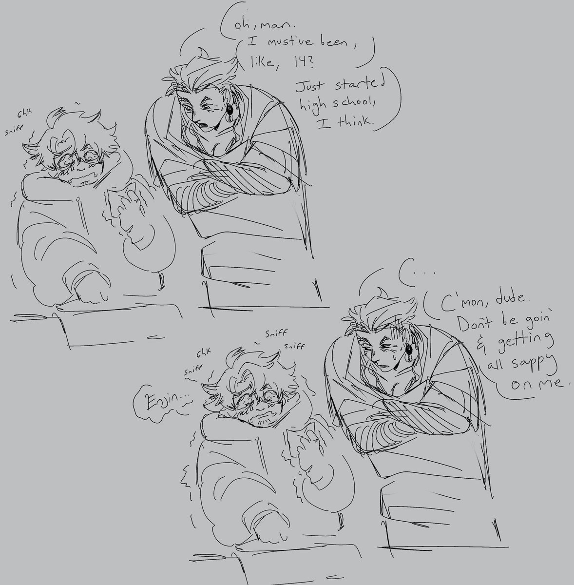 tripou_upnisher's tweet photo. uncle enjinisms but umm modern AU version (i like to scribble) https://t.co/bEMLfdlUep
