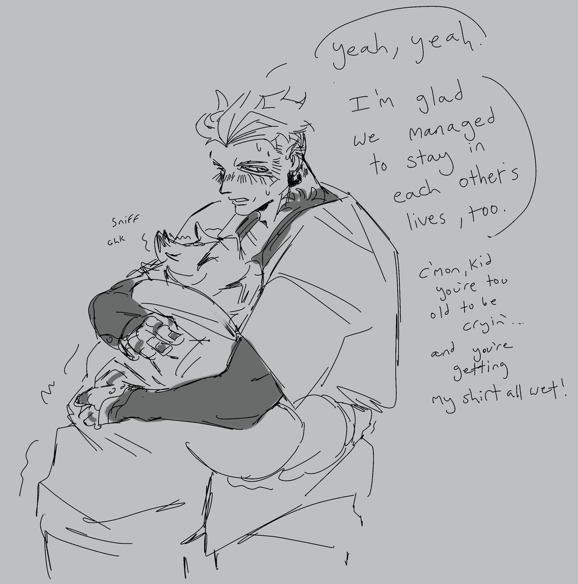 uncle enjinisms but umm modern AU version (i like to scribble)